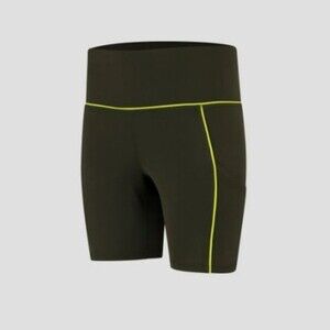 LAYER 8 Size X-Small Forest Green Core Bike Short Side Pocket NWT Qwick Dry